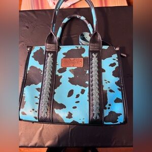 Wrangler Turquoise and Black Tote Bag